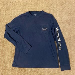 Boys navy Vineyard Vines long sleeve tee